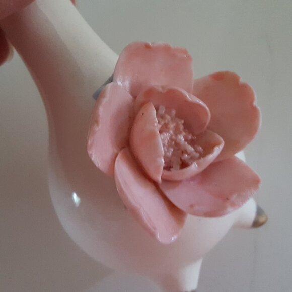 Vintage 3-Piece Porcelain Vanity Set 1950's **AS IS** - Picture 9 of 16